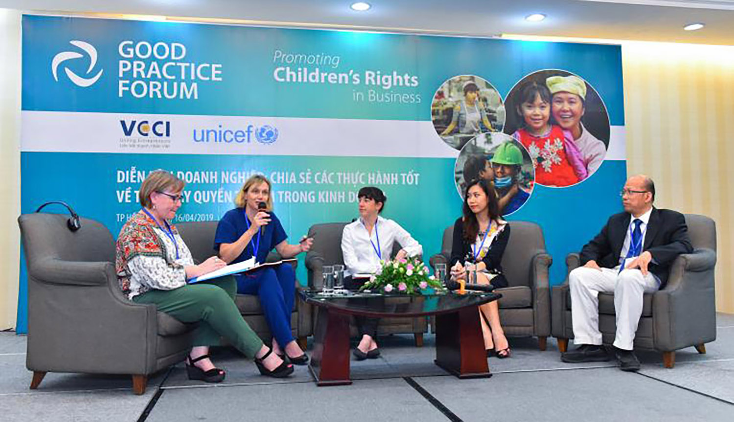 Discussing our youth development programme at a forum in Vietnam
