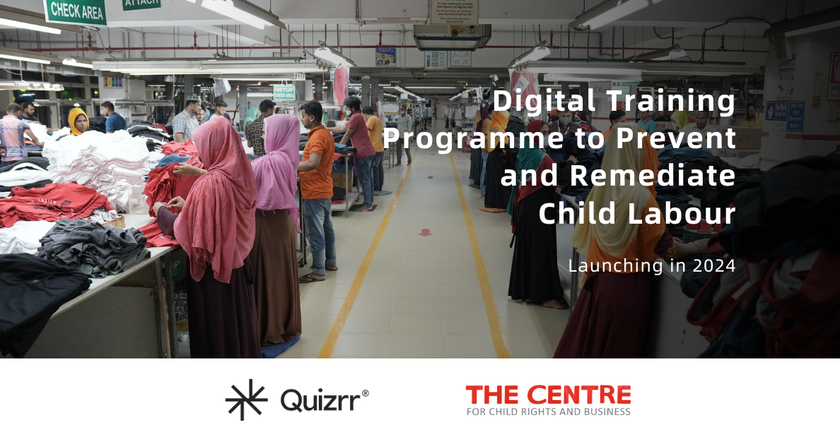 The Centre Partners with Quizrr to Launch New Digital Training Programme to Prevent Child Labour