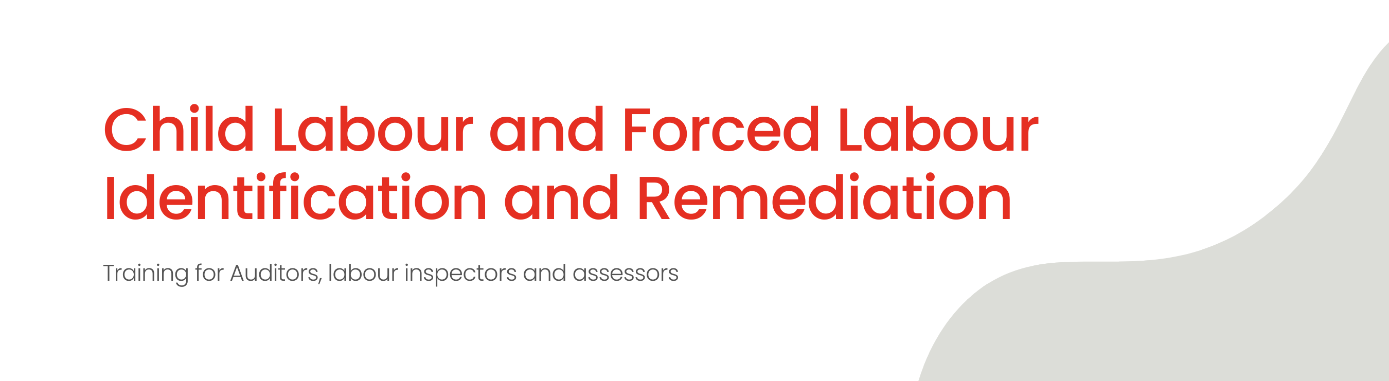 Child Labour and Forced Labour Identification and Remediation