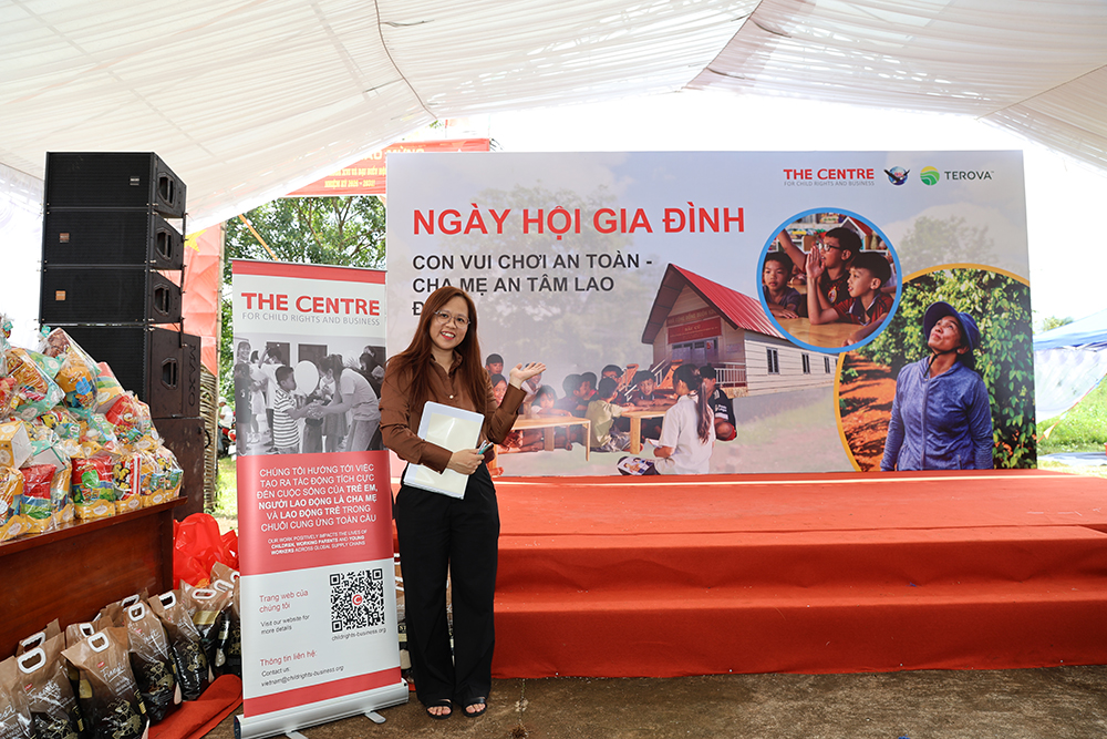 At a Family Day event at a factory in Vietnam to enhance worker well-being